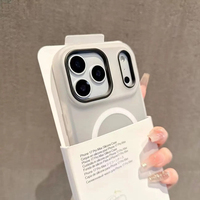 Étui de chargement sans fil magnétique 2-en-1 couleur bonbon uni pour iPhone 11-17 Pro Max/Plus/Air