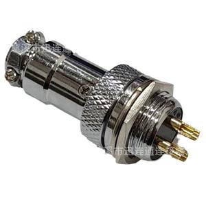 Conector de Aviación GX16M16 de 16 mm, Cromado y Dorado, para Montaje en Panel, para Ingeniería Eléctrica - Product Image 1