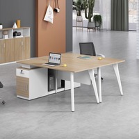 Table de personnel en bois moderne et simple de luxe léger Double/4 2 superviseur armoire haute bureau de comptabilité meubles de salle financière bureau