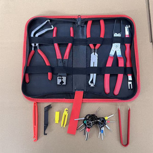 Auto Repair <b>Tool</b> Set With Pliers Screwdriver Cutter <b>Pry</b> Bar In Soft Case Carbon Steel Hand <b>Tools</b> For Vehicle Maintenance - Product Image 1