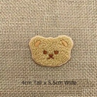 Patchs thermocollants en chenille brodés tête d'ours mignonne pour chapeaux et vêtements – Vente en gros