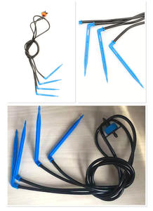 Kits d'irrigation automatiques écologiques en plastique de 16 mm de diamètre pour jardin, émetteurs goutte-à-goutte coudés à 4 voies en forme de flèche pour pots de fleurs - Product Image 3