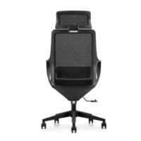 Chaise de bureau ergonomique moderne à dossier haut en maille respirante, pivotante, réglable en hauteur, avec soutien lombaire, appui-tête et accoudoirs personnalisables