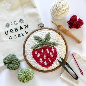 Fraise tulipe bricolage tenture <span class=keywords><strong>murale</strong></span> décor Art piquer amusant broderie poinçon aiguille Kits peintures décoratives pour la maison - Product Image 2