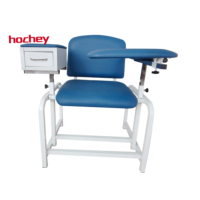Chaise de phlébotomie médicale réglable avec accoudoir pour hôpital et clinique