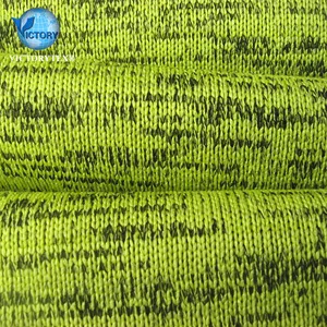 100 Polyester Knit Fabric Sweater One Side Fleece Black Cationic Solid Plain Dyed Coarse Needle Fleece Fabric for Winter Garment