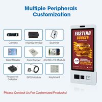 Kiosque de commande automatique Touchwo 15,6 21,5 24 32 pouces pour restaurant, avec impression et paiement en libre-service