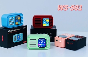 Nuevo Altavoz Inteligente WS-501 con Pantalla, Bluetooth, Reloj Despertador con Letras, <span class=keywords><strong>Radio</strong></span> <span class=keywords><strong>FM</strong></span> TWS, Localizador de Teléfono, Reproductor Recargable - Product Image 5