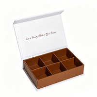 Caja de Embalaje de Lujo para Chocolate, Personalizada, de Dos Tonos, Magnética, con Tapa Abatible, Portátil, Ecológica, de Papel Rígido, para Mini Tartas y Trufas, con Laminado Mate
