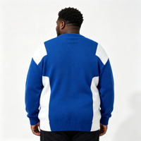 Pull jacquard col rond pour homme, tricot décontracté, nouvelle collection printemps, vente en gros, personnalisation du logo frontal, fabrication ODM