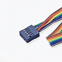 Cable de Conexión con Código de Color Verde, Amarillo, Blanco, Rojo, Azul, Gris, Naranja, Estándar de 2.54 mm de Paso, Conector IDC, Arnés con Indicador LED