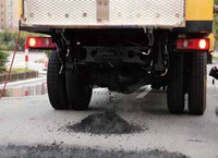 ENUO EAHB-SE1500 Chauffe-asphalte jaune monté sur camion pour la réparation de nids-de-poule, alimenté au propane, débit élevé de 1,3 m/min