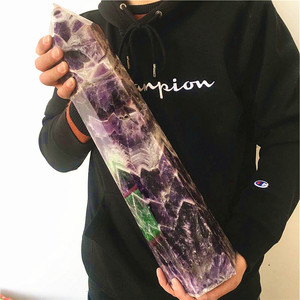 Commercio all'ingrosso Naturale Lucido di Grandi Dimensioni Viola Chevron Punto di Guarigione Cristalli Pietre Viola Ametista Torri Per La Decorazione - Product Image 1
