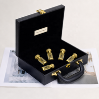 Coffret de luxe en cuir pour huiles parfumées, personnalisable avec votre logo OEM pour le marché des cadeaux du Moyen-Orient
