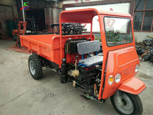 Rugged Heavy Duty Diesel Dump Tricycle 3 Wheel Motorized Trike for Construction Site Cargo <strong>Gravel</strong> Agricultural Hauling - Product Image 6