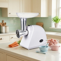 Mini hachoir à viande domestique blanc intégral, personnalisable, avec manuel multilingue disponible, machine électrique domestique pour la préparation de viande et de saucisses