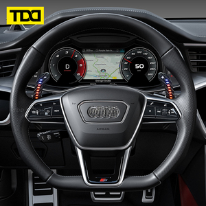 Palettes de changement de vitesse LED magnétiques en fibre de carbone 100 % véritable pour A6 A7 S6 S7 RS6 RS7 C8 - Product Image 1