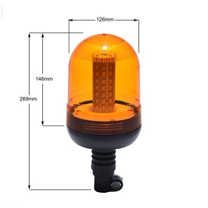 Lampe de sirène de balise d'urgence à LED portable voyant d'avertissement ambre rotatif avec base de montage de tuyau flexible-pour voitures et autres véhicules - Product Image 2