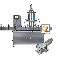 Machine de remplissage automatique de pâte et de miel pour bocaux et bouteilles MTW à double tête, sans trémie