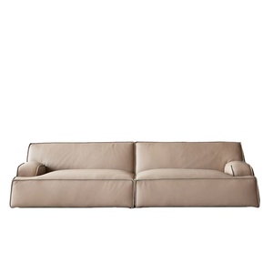 Ý hiện đại sang trọng da sofa tối giản thiết kế mới Da Bò Đầu lớp cho căn hộ hoặc biệt thự hình vuông phòng khách - Product Image 1