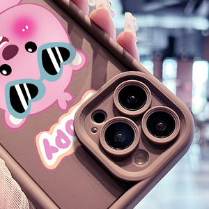 เคสโทรศัพท์ซิลิโคนลายการ์ตูนน่ารักแบบมีห่วง  รองรับการสั่งทำโลโก้<span class=keywords><strong>รูป</strong></span>ภาพส่วนตัว สำหรับ Samsung Xiaomi iPhone 16 15 14 13 12 <span class=keywords><strong>11</strong></span> Pro Max - Product Image 4