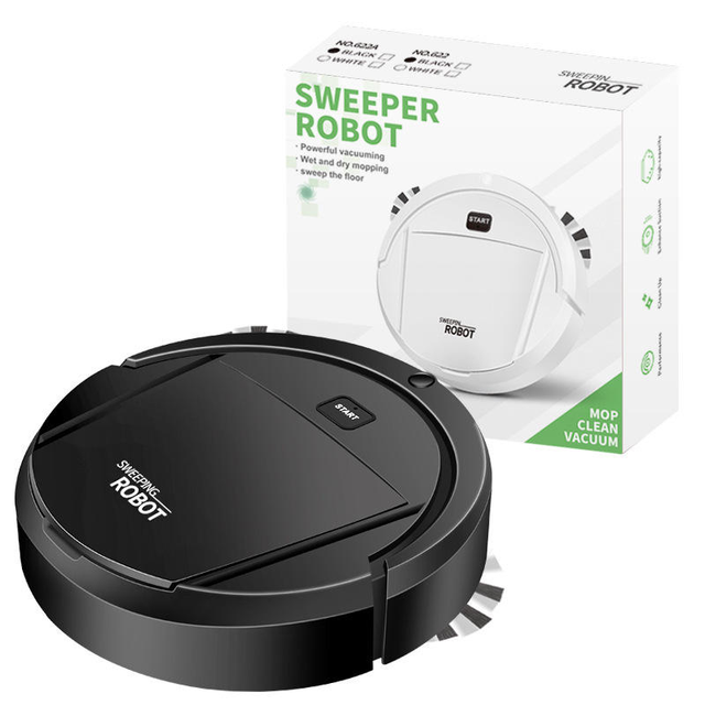 3-in-1 Automatic Portable Home Floor Robotic Vacuum Cleaner USB Rechargeable Wet Dry Three-in-one Sweeping Machine