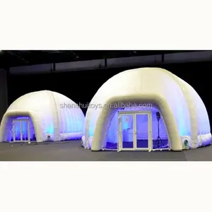 גדול יחיד סיפון תאורה מתנפח אוהל חיצוני הקרנה מתנפח אוויר כיפת 3D marquee