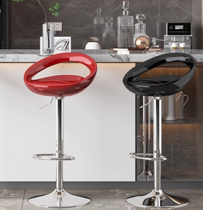 Sillas de Bar Ajustables de Plástico Moderno, Respaldo Alto, Estilo Industrial, para Hogar, Hotel y Comedor - Product Image 3
