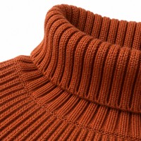 Robe midi trapèze à col roulé en maille côtelée épaisse 380 GSM à manches longues, grandes tailles, collection saisonnière Canadian Maple, OEM 1X-5X