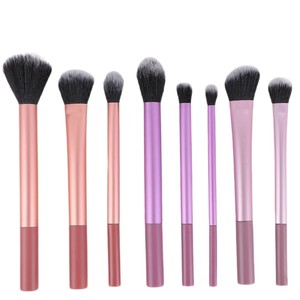Pinceaux de maquillage en fibres synthétiques de haute qualité, 8 pièces, à tube long, avec logo personnalisé, outils de beauté pour les lèvres, avec manche confortable - Product Image 1