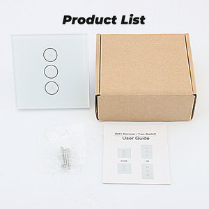 델비즈 EU 표준 유리 패널, Google Alexa,Tuya 앱 스마트 터치 WIFI 팬 스위치로 선풍기 자동 원격 제어 작업 - Product Image 5