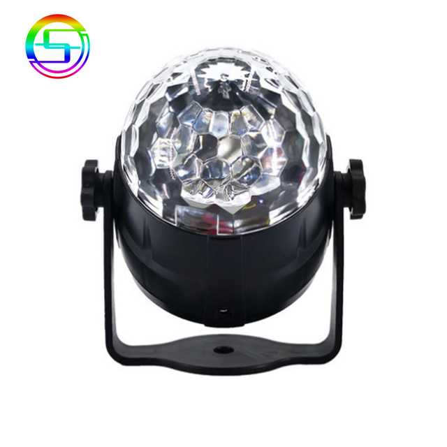 SC Professional Lighting Crystal Magic Ball Colorful 3*1W RGB Effect Stage Lights Magic Ball Light for Dj Party bar