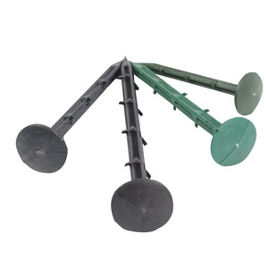 Clous de fixation en plastique <span class=keywords><strong>noir</strong></span> côtelés à pointe barbelée pour géotextile, pour usage agricole et de jardinage - Product Image 3