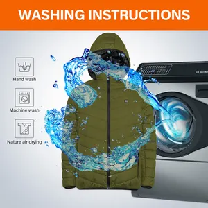 Özel Logo kış kaput balon ceket su geçirmez erkek ceket giyim özel ısıtmalı ceketler elektrik termal ısıtmalı ceket