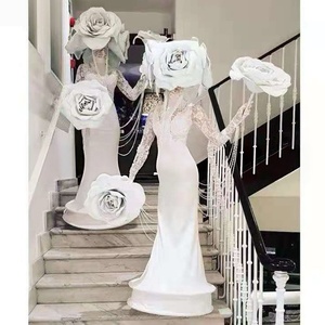Disfraz de Cosplay para Club Nocturno, Disfraz de Espectáculo de Rosas Blancas y Rojas, Disfraz de Desfile de Parque de Atracciones - Product Image 2