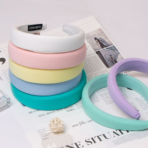 Groothandel brede spons haarband frisse haaraccessoire snoepkleur dames volumineuze haarband douchekap hoofdband huidverzorging hoofdband - Product Image 1