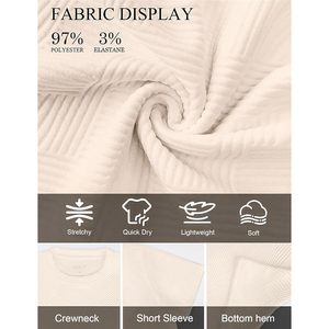 T-shirt à manches courtes pour homme FOXA, texture géométrique, col rond, chemise décontractée, respirante, 100% polyester - Product Image 6