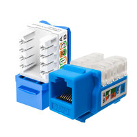 Conector Modular Keystone RJ45 Cat6 UTP de 90 Grados 8P8C Chapado en Oro Sin Blindaje Sin Herramientas 110 Punch Down para Red Ethernet
