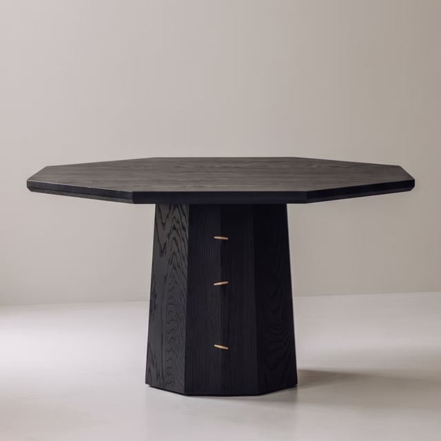 White Oak Wood Dinner Table for Restaurant Solid Wood Design for Round Dining Table Set 4 Chairs Coffee Table