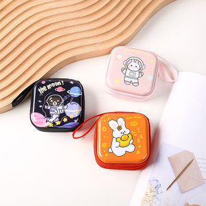 クマのヘッドセットバッグバニー学生女性 USB ケーブルオーガナイザーギフトイヤホン収納袋小銭入れイヤホンボックスヘッドフォンケース - Product Image 3
