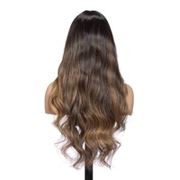 Perruque HD Lace sans colle, prête à porter, avec mèches couleur piano, dentelle pré-coupée effet peau fondu, pour grossistes de cheveux en boutique