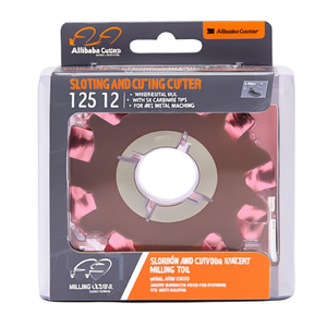 Outil de fraisage à insert pour rainurage et découpe 125 12 avec six pointes en carbure pour l'usinage des métaux - Product Image 2