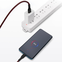Kabel Data Nylon 1m Terlaris, Charger HP Tipe C, Kabel Pengisian Cepat untuk iPhone 17 16 15