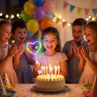 Barra Luminosa de Neón con Forma de Corazón de 10 Pulgadas, Colorida, con 3 Modos de Iluminación Intermitente, Recuerdo para Fiestas, Bodas, Cumpleaños, Conciertos y Eventos