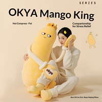 Oreiller de sommeil apaisant en peluche OKYA Mango King pour filles, adultes, nourrissons, femmes enceintes, jouet de confort en coton PP