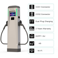 Commercial double 60kw DC chargeur rapide haute tension EV accessoires usage domestique Auto avec CCS Chademo IP54 État nouveau