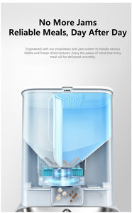 Oem Groothandel Wifi Afstandsbediening Automatische Huisdier Slimme <span class=keywords><strong>Feeder</strong></span> Timing Doseren Kat Hond <span class=keywords><strong>Feeder</strong></span> Batterij Solide Plastic Zorgeloos - Product Image 3