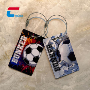 Etiqueta de Equipaje Personalizada de PVC con Diseño de Balón de Fútbol para Jugadores y Equipos - Product Image 2