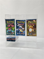 Distributeur de paquets de cartes Yugioh en acrylique transparent à chargement arrière avec 3 compartiments personnalisés