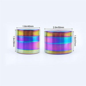 Metal Grinding Accessories Grinders OEM/ODM Custom Logo Hologram Colorful 4 Layer Metal Herb Grinder Smoking Tobacco Crusher - Product Image 5